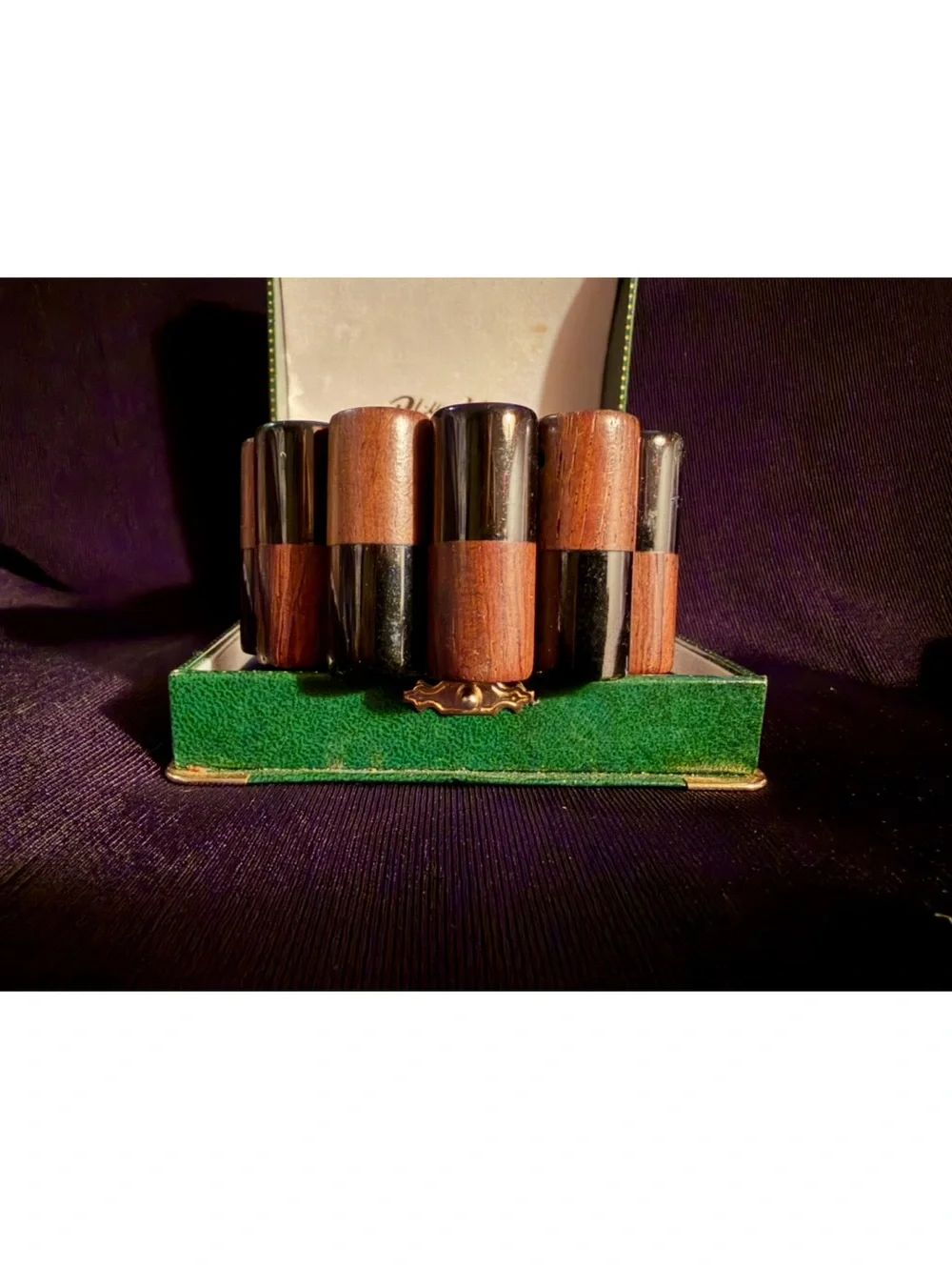 New Hand Crafted Black & Brown Chunky Wood Bracelet. Wood is In 💕